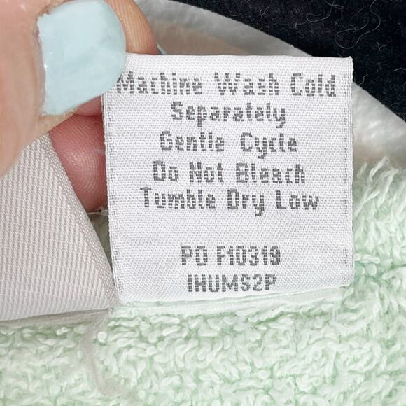 Vintage Blair Womens Terrycloth Robe Wrap Tie Embroider Hummingbird Mint Green - Picture 11 of 11